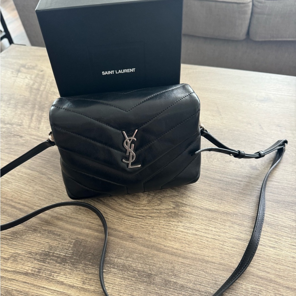 Saint Laurent Toy Lou Lou Black Crossbody Bag with Quilted Leather - Picture 8 of 8
